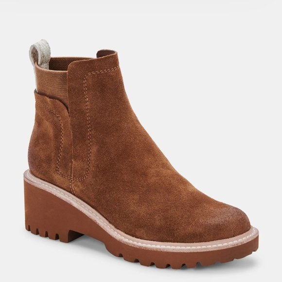 Dolce + Vita Huey H20 brown suede boots  *waterproof* NIB - Picture 1 of 5